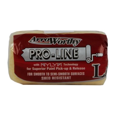 ARROWORTHY Pro-Line Polyester 4 in. W X 3/8 in. Paint Roller Cover 4FLD3